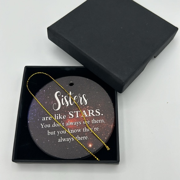 New in Box Christmas BFF Good Sisters are Like Stars Ceramic Porcelain Ornament - Picture 6 of 8